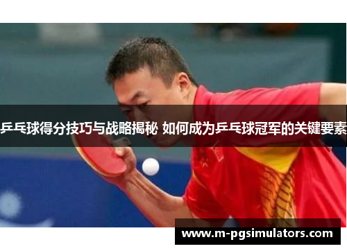 乒乓球得分技巧与战略揭秘 如何成为乒乓球冠军的关键要素